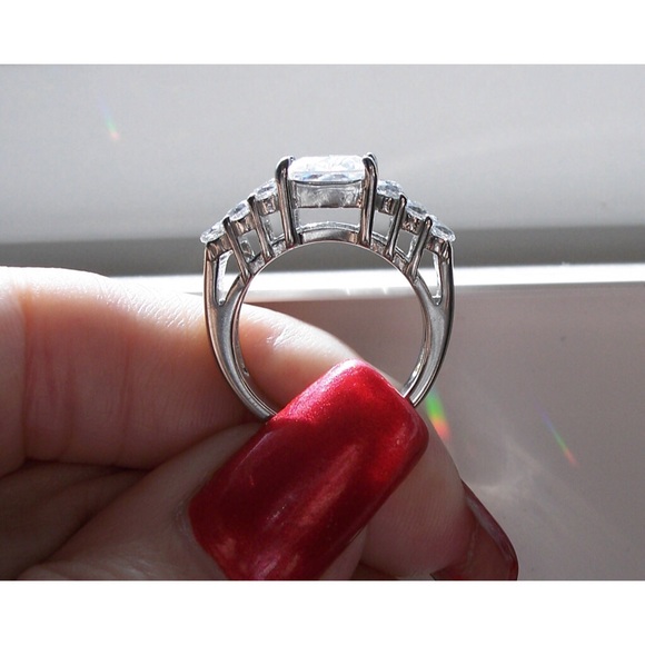 STAINLESS STEEL AAA Grade Cubic Zirconia Ring NWT - Picture 6 of 11